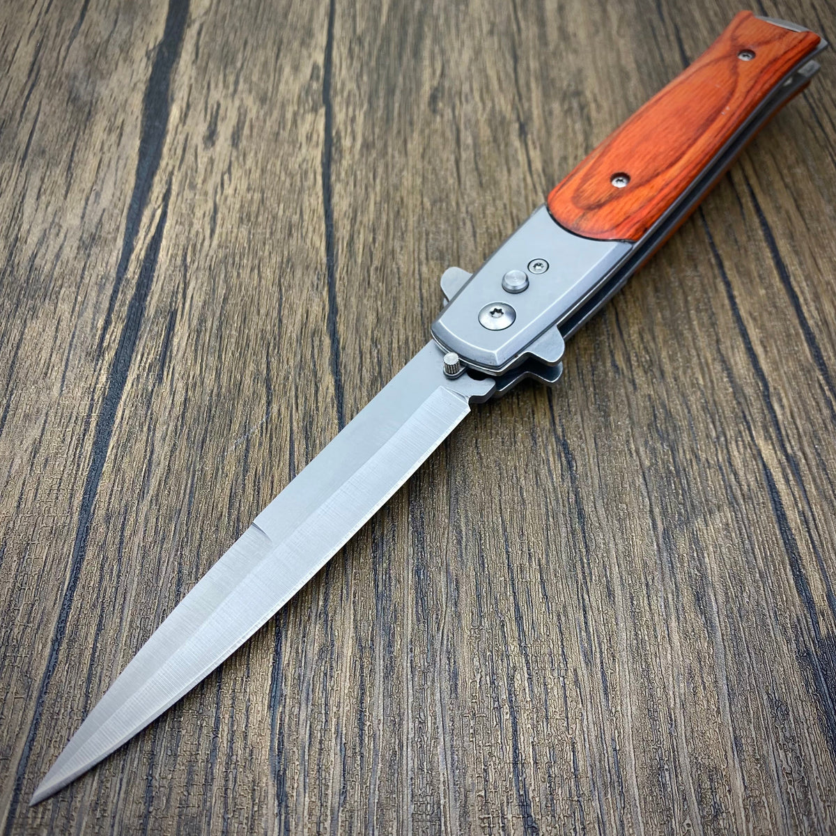 Cavalier Push Button Italian Style Switchblades Blade City