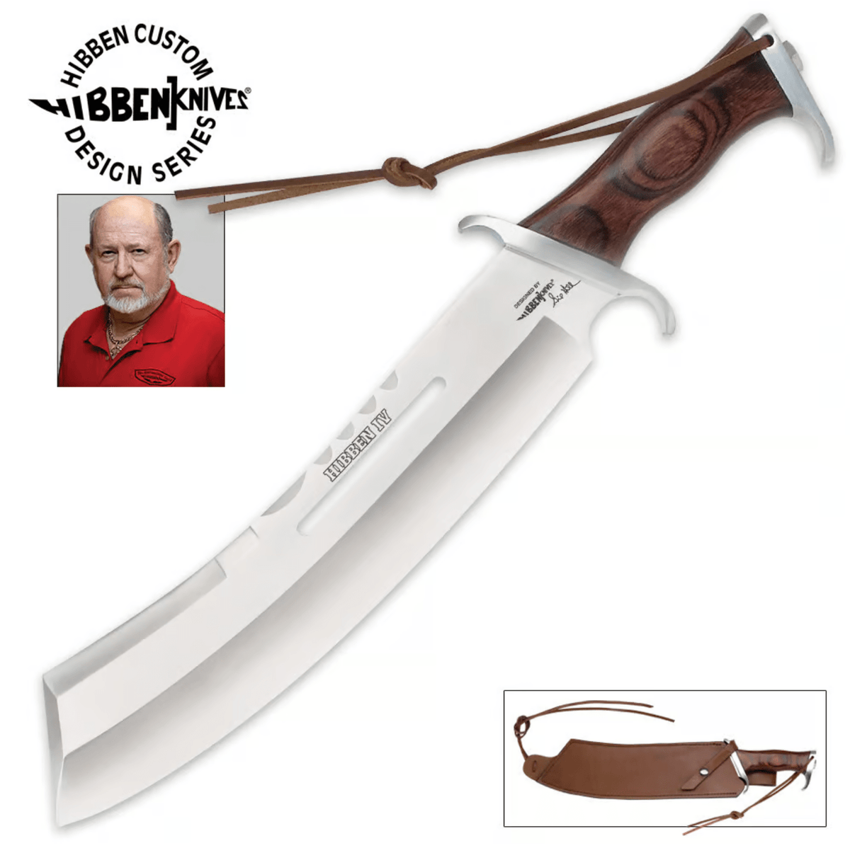 Gil Hibben IV Combat Machete Knife with Leather Sheath | Blade City