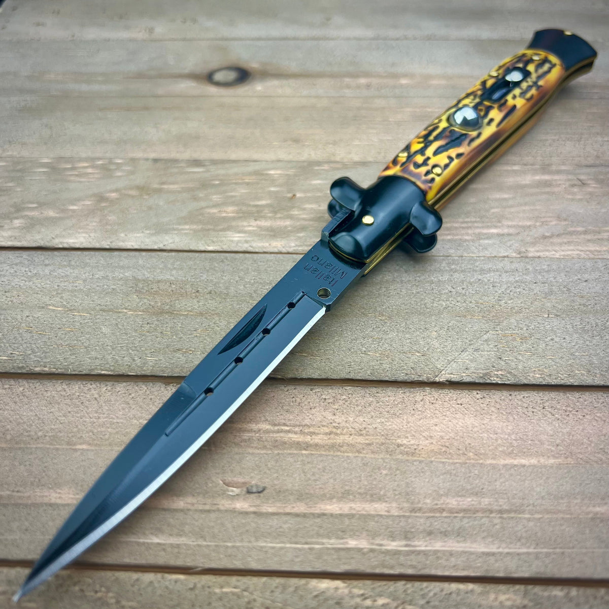 Godfather Staghorn Italian Switchblade Stiletto | Blade City