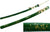 1045 Carbon Steel 41″  Samurai Sword w Green & Gold Scabbard