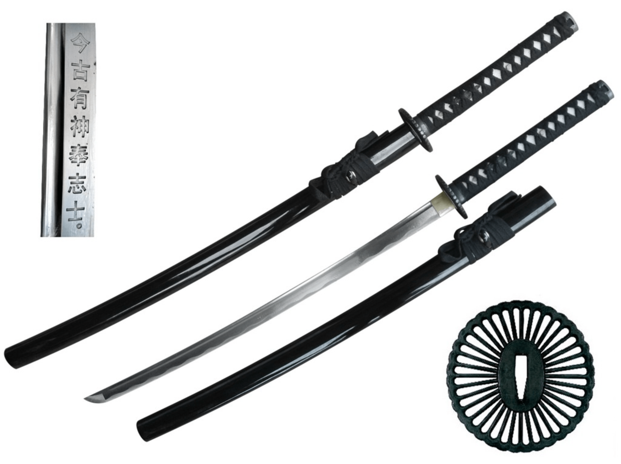 1045 Carbon Steel 41″ Samurai Sword with Engraved Blade