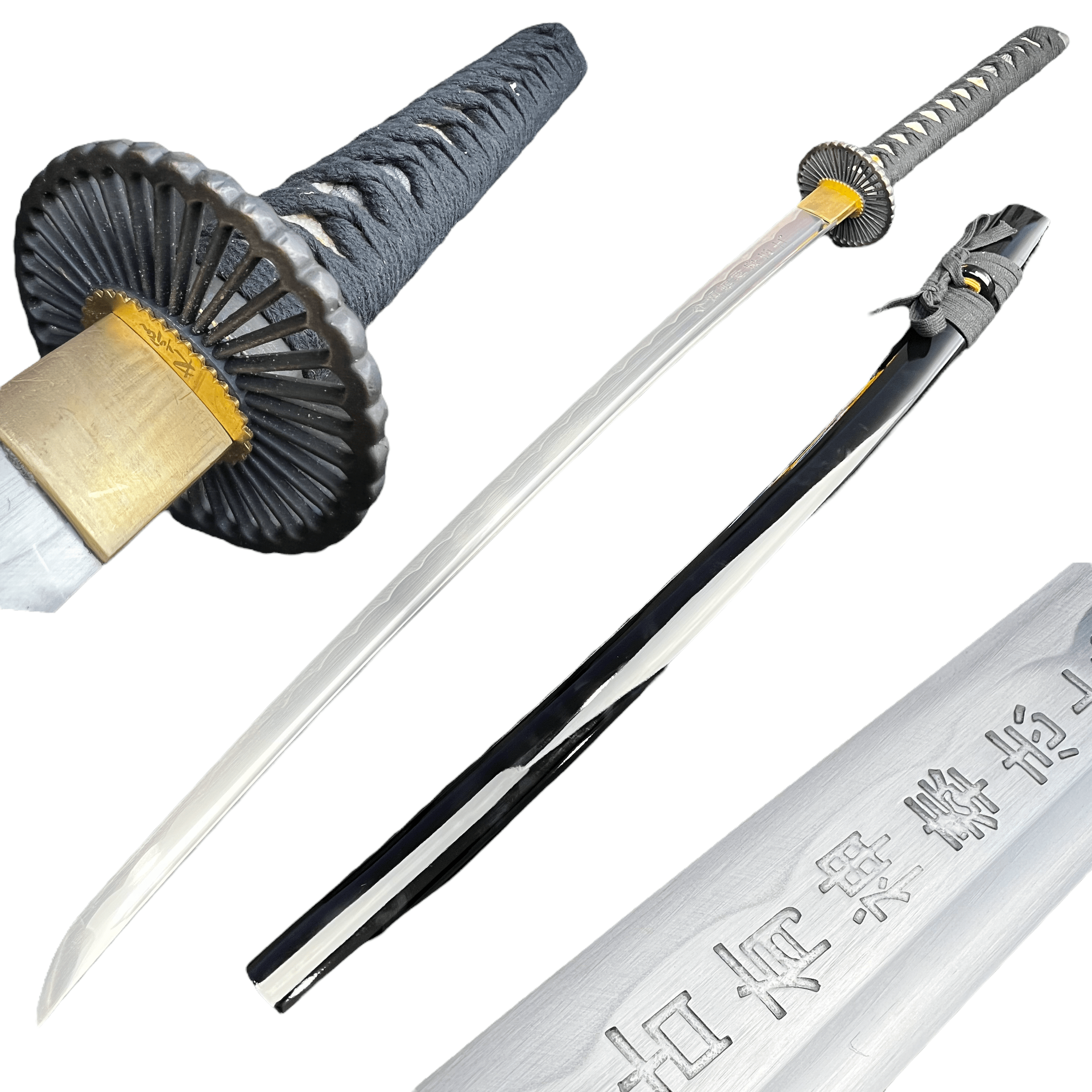 1045 Carbon Steel 41″ Samurai Sword with Engraved Blade