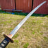 41" Damascus Steel Samurai Katana Sword w/ Hammer Punched Spine