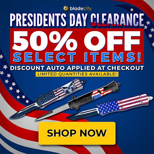 50% OFF Presidents Day OTF Knives *Discount applied at checkout*