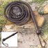 8' Handcrafted Dark Brown Leather Bull Whip