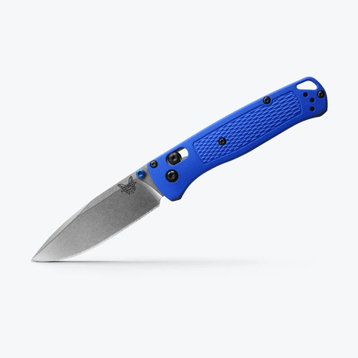 Benchmade Bugout 535 AXIS Lock Knife – CPM-S30V Blade, Blue Grivory Handle