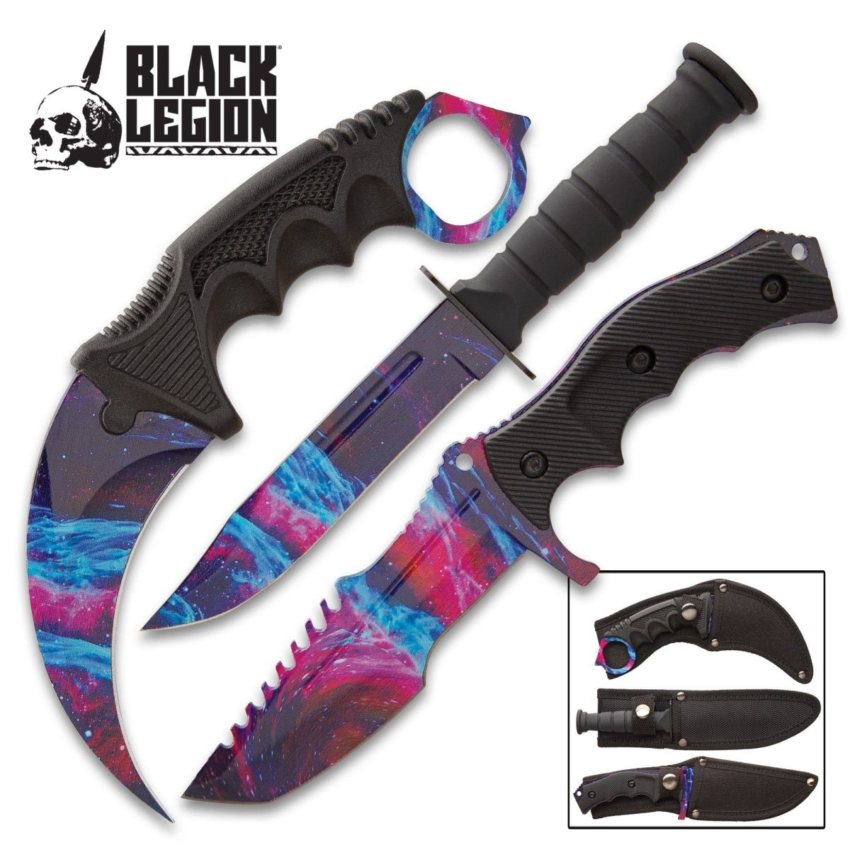 Black Legion Galaxy Triple Knife Set | Blade City