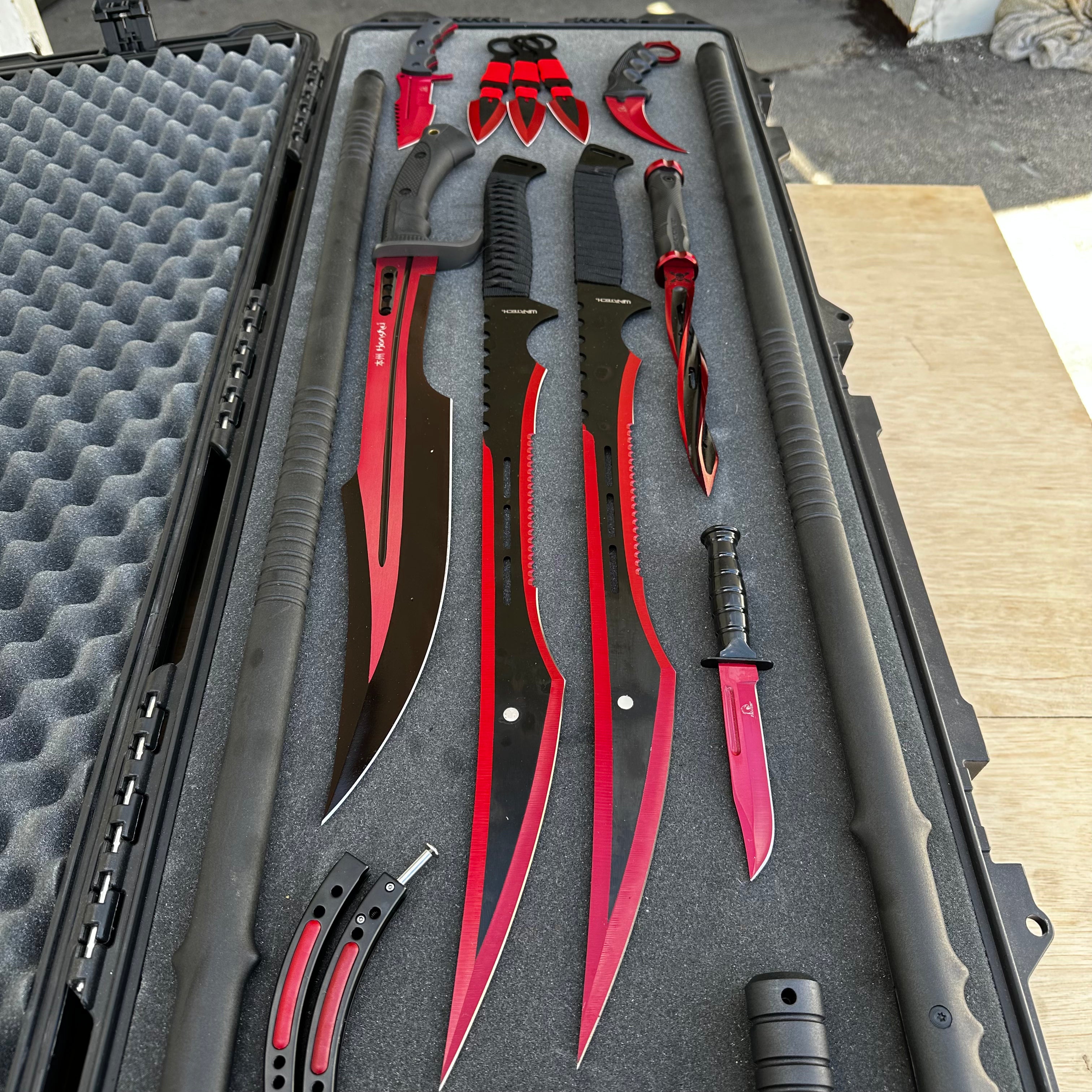 Bloodshot Mega 17 Piece Tactical Knife Set | Blade City Bloodshot Mega 17 Piece Tactical Knife Set | Blade City
