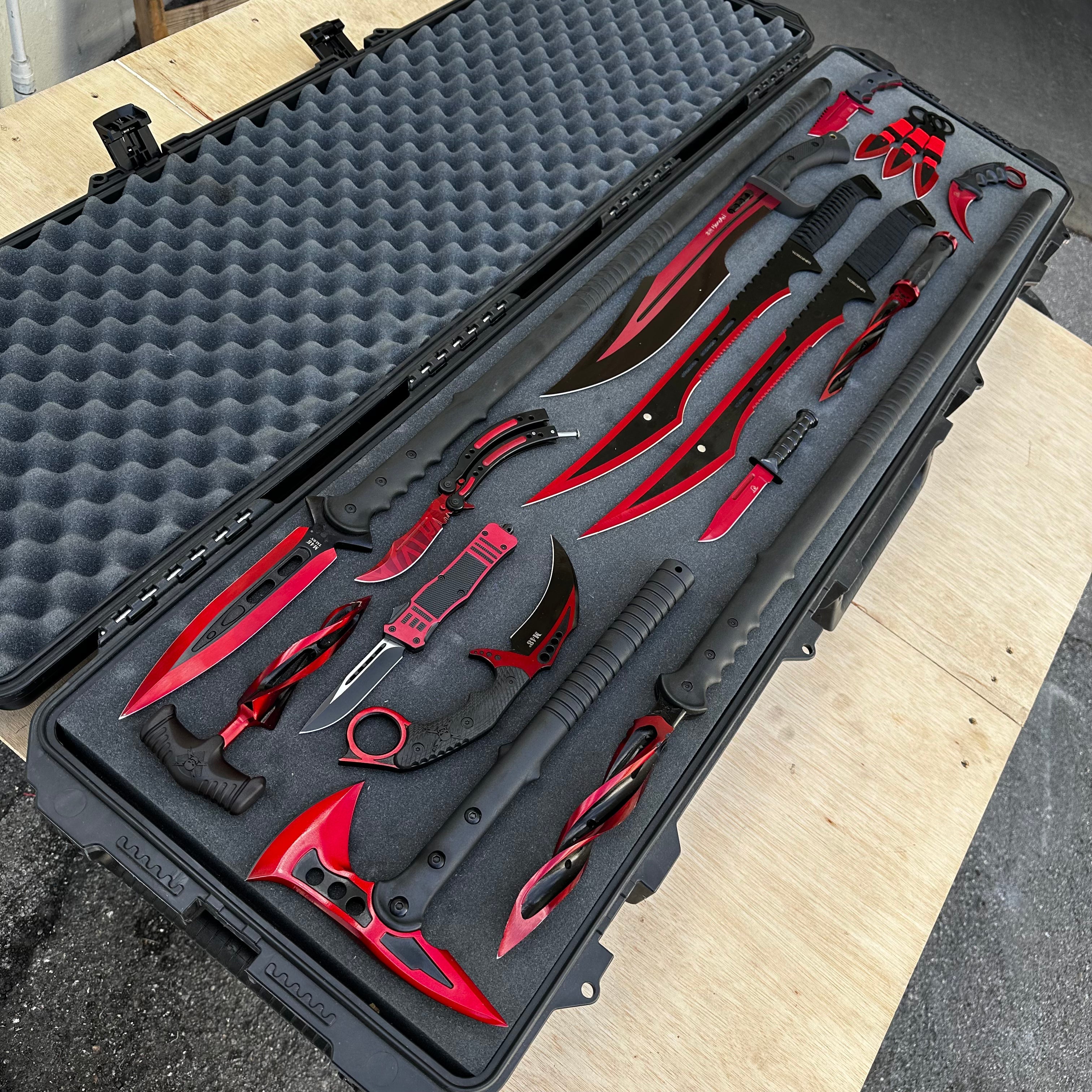 Bloodshot Mega 17 Piece Tactical Knife Set | Blade City Bloodshot Mega 17 Piece Tactical Knife Set | Blade City