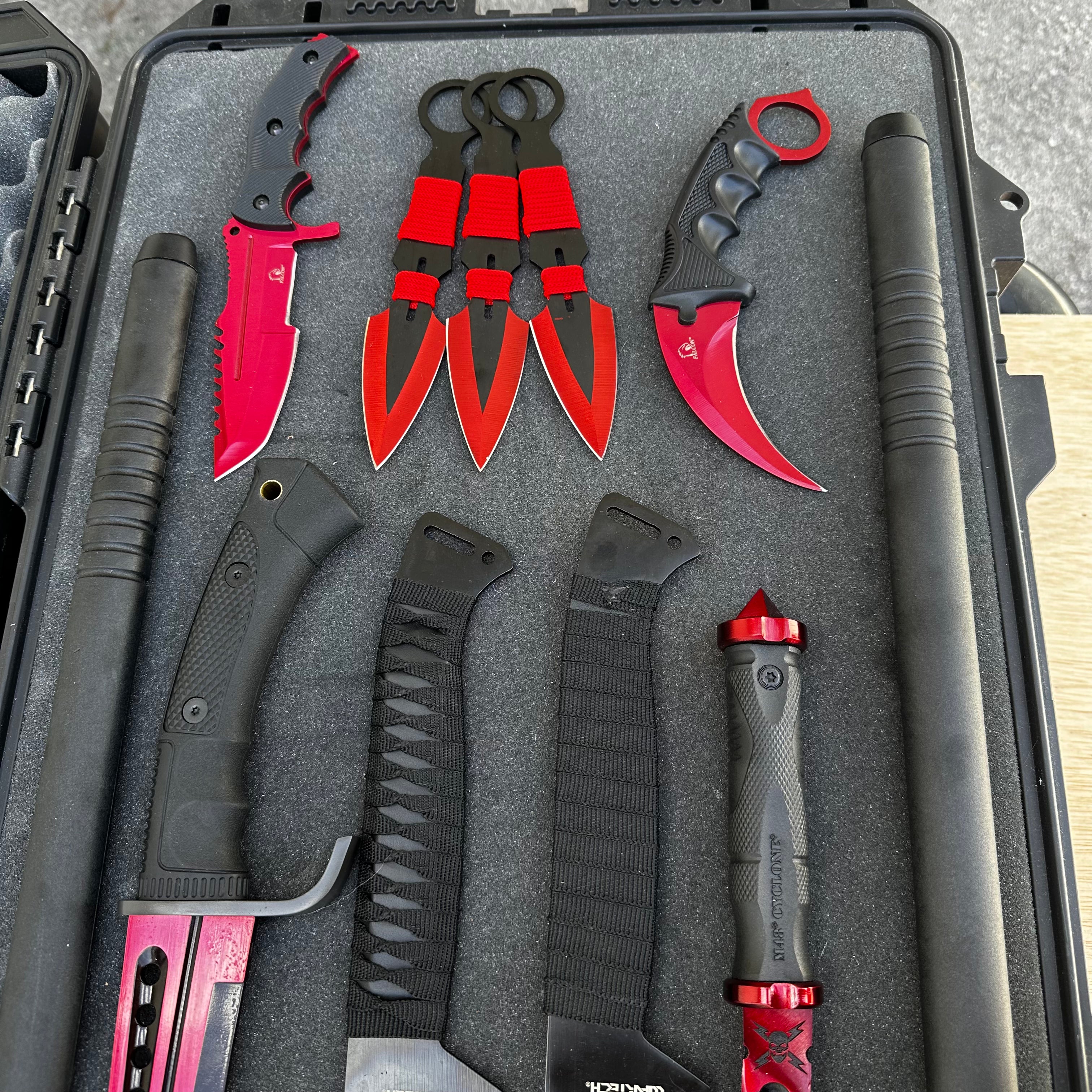 Bloodshot Mega 17 Piece Tactical Knife Set | Blade City Bloodshot Mega 17 Piece Tactical Knife Set | Blade City