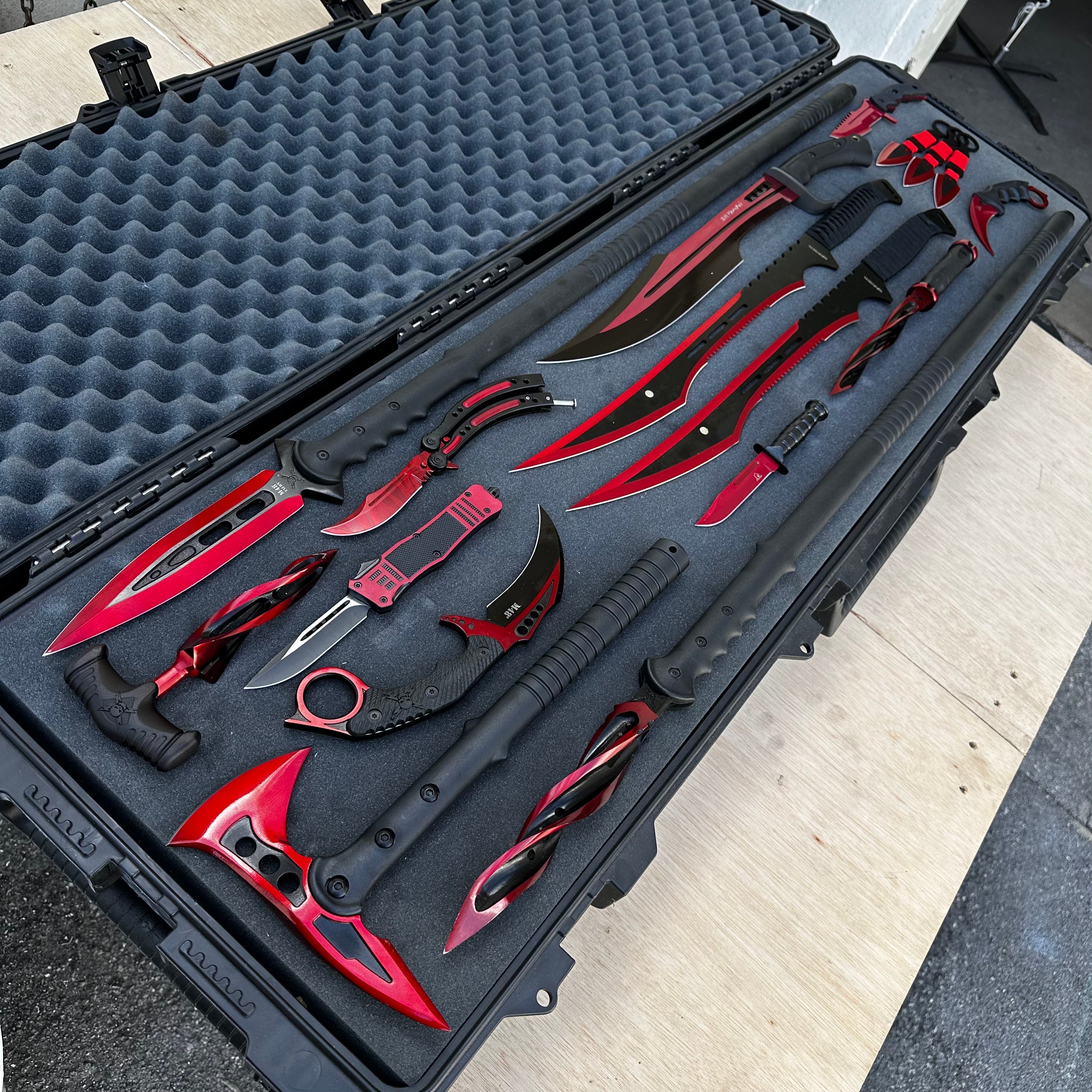 Bloodshot Mega 17 Piece Tactical Knife Set | Blade City