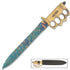 Combat Toothpick Knife And Sheath - Fire Kissed 1095 Carbon Steel Blade