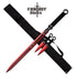 Blood Shot Fantasy Sword w Dual Daggers