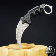 *JULY 4th Deal* Damascus Etched Karambit - Blade City