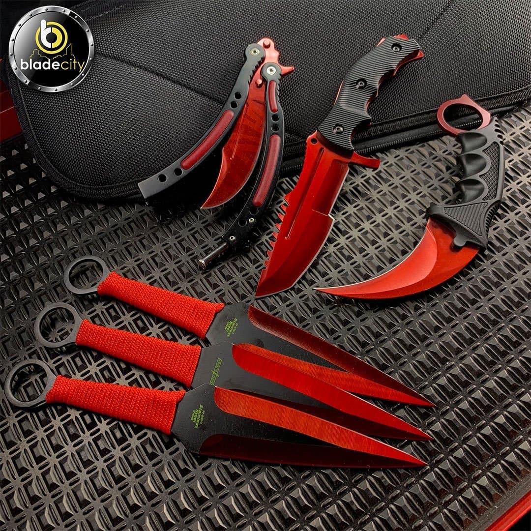 Red Fury Knife Set (6 Pieces) | Blade City