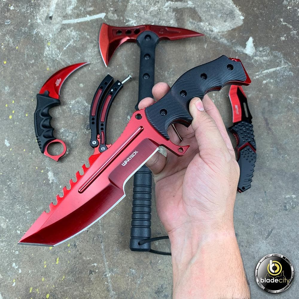 *Flash Sale* Red 5-Piece Knife Set - Blade City