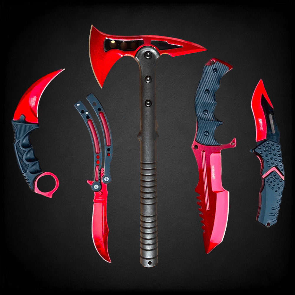 Red Magma 5-Piece Knife Set | Blade City