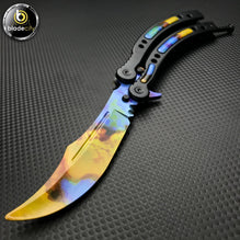 *TRAINER BLADE* Video Game Inspired Case Hardened Balisong - Blade City