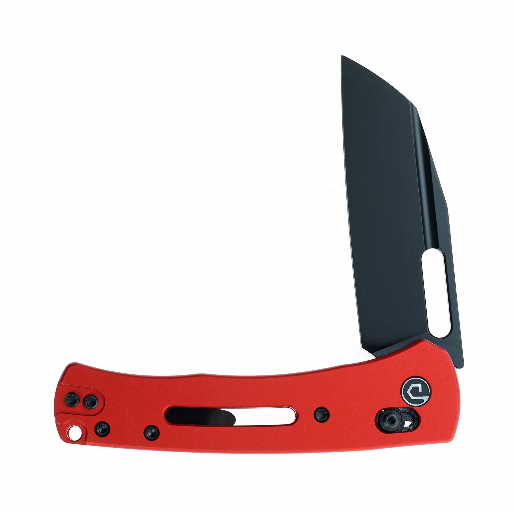 DEFCON 7.5″ Crossbar Lock Aluminum Folding Knife – Red Handle, 14C28N Blade