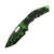 Heretic Medusa Automatic Knife – Recurve Magnacut Blade, Magma Toxic Green Handle