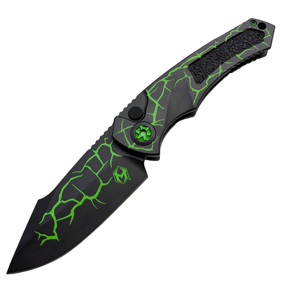 Heretic Pariah Auto – Magnacut Blade, Magma Toxic Green Aluminum