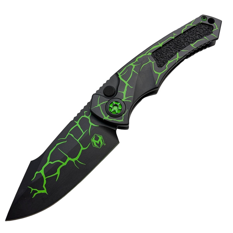 Heretic Pariah Auto – Magnacut Blade, Magma Toxic Green Aluminum