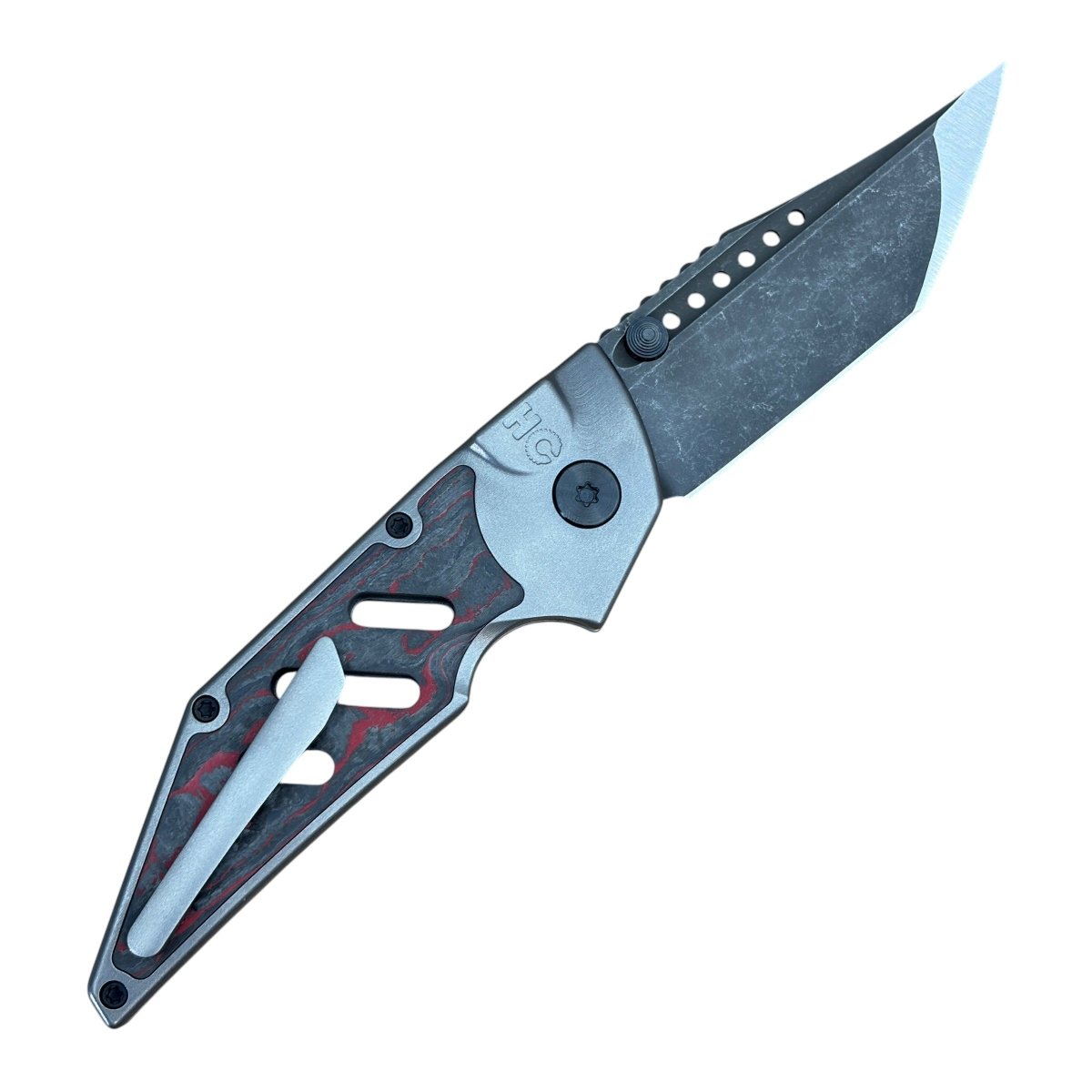 Hypercut Dharma Folding Knife - S45 Blade Steel Camo Carbon Titanium Handle - Blade City