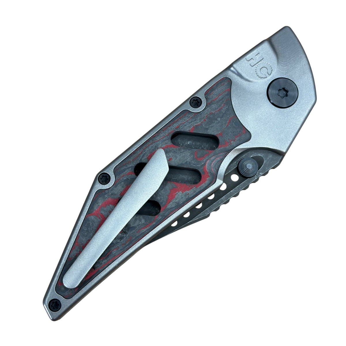 Hypercut Dharma Folding Knife - S45 Blade Steel Camo Carbon Titanium Handle - Blade City
