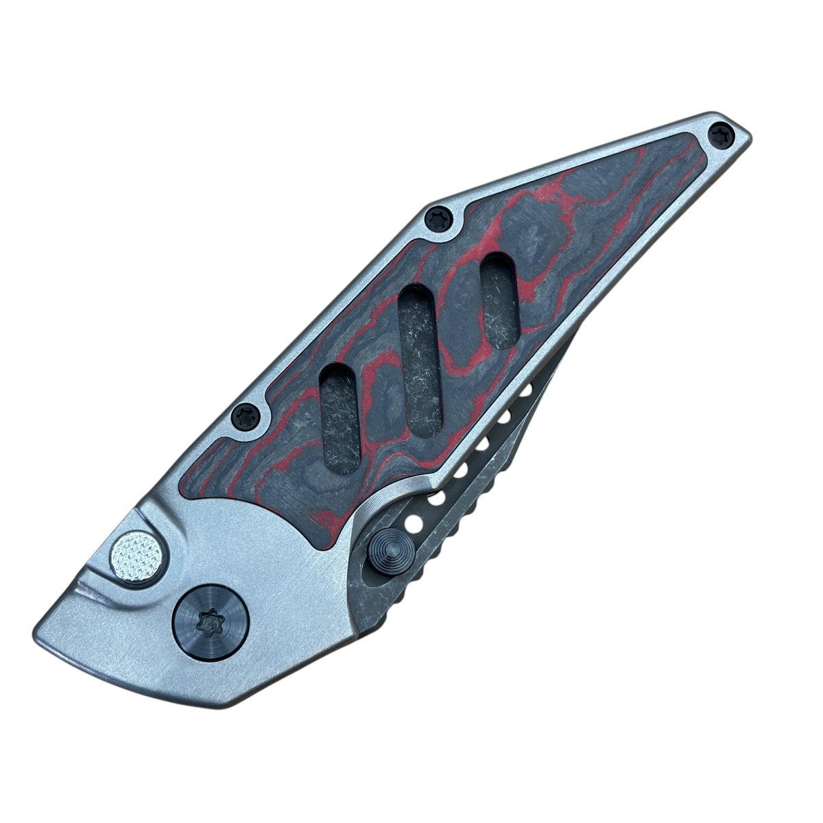 Hypercut Dharma Folding Knife - S45 Blade Steel Camo Carbon Titanium Handle - Blade City