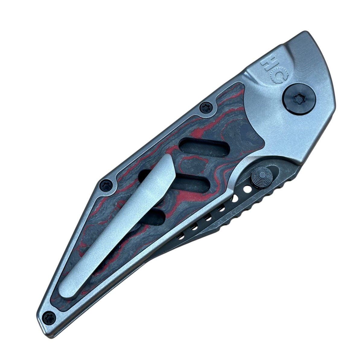 Hypercut Dharma Folding Knife - S45 Blade Steel Camo Carbon Titanium Handle - Blade City