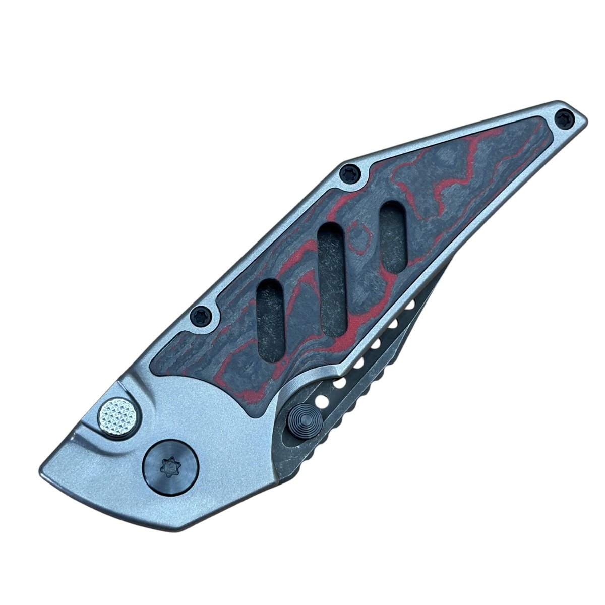 Hypercut Dharma Folding Knife - S45 Blade Steel Camo Carbon Titanium Handle - Blade City