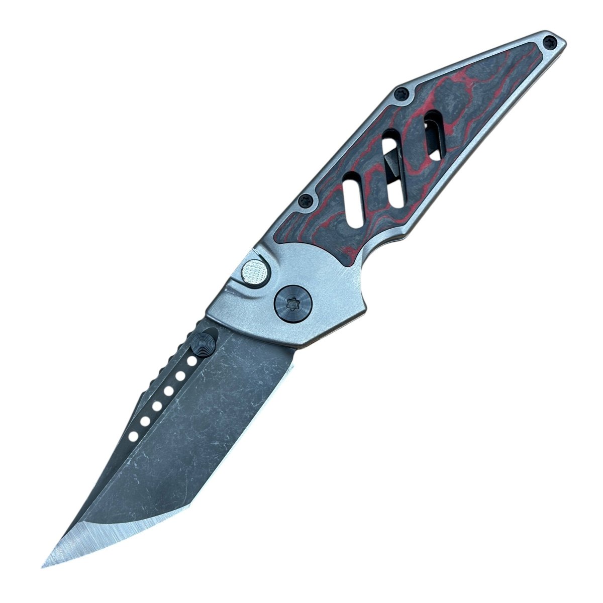 Hypercut Dharma Folding Knife - S45 Blade Steel Camo Carbon Titanium Handle - Blade City