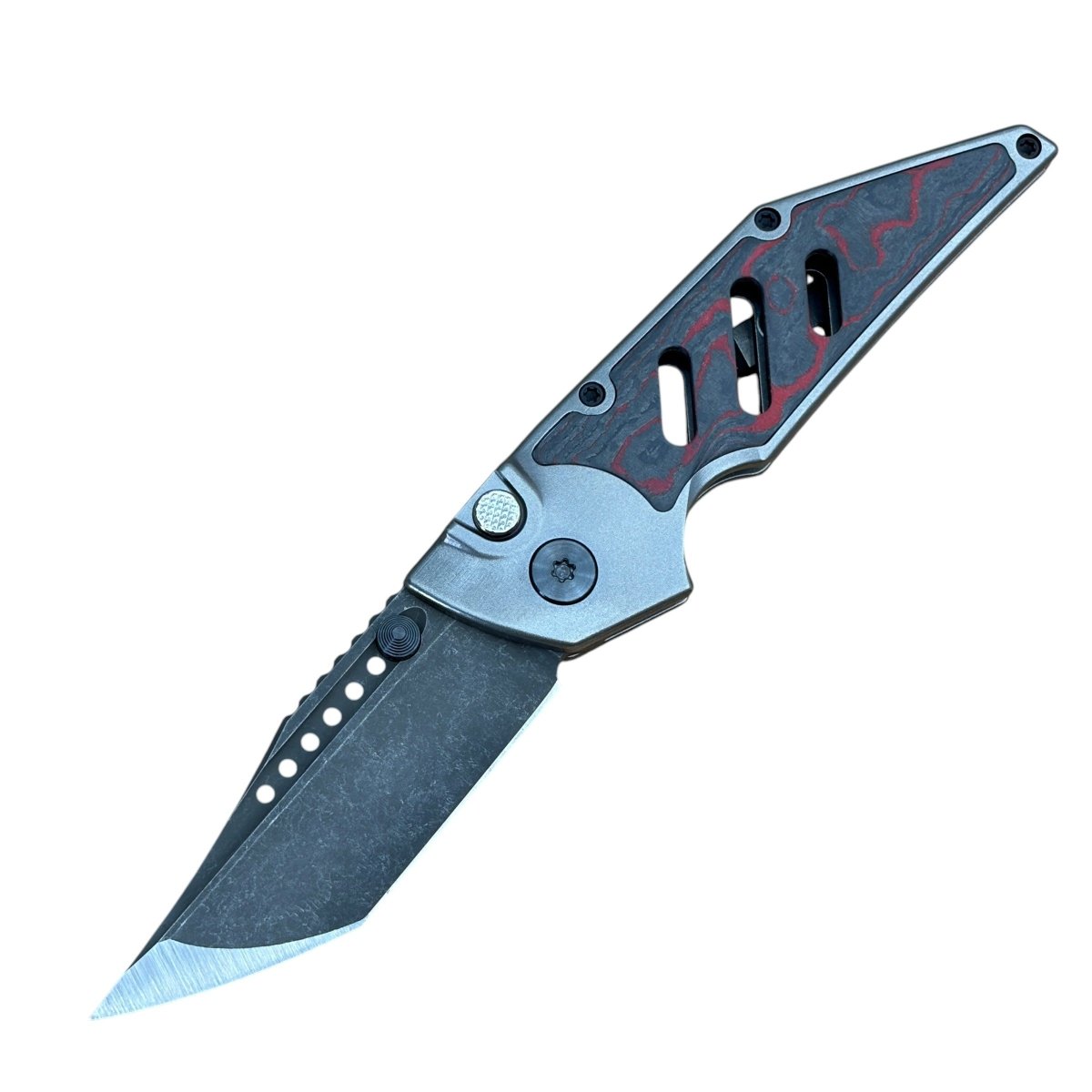 Hypercut Dharma Folding Knife - S45 Blade Steel Camo Carbon Titanium Handle - Blade City