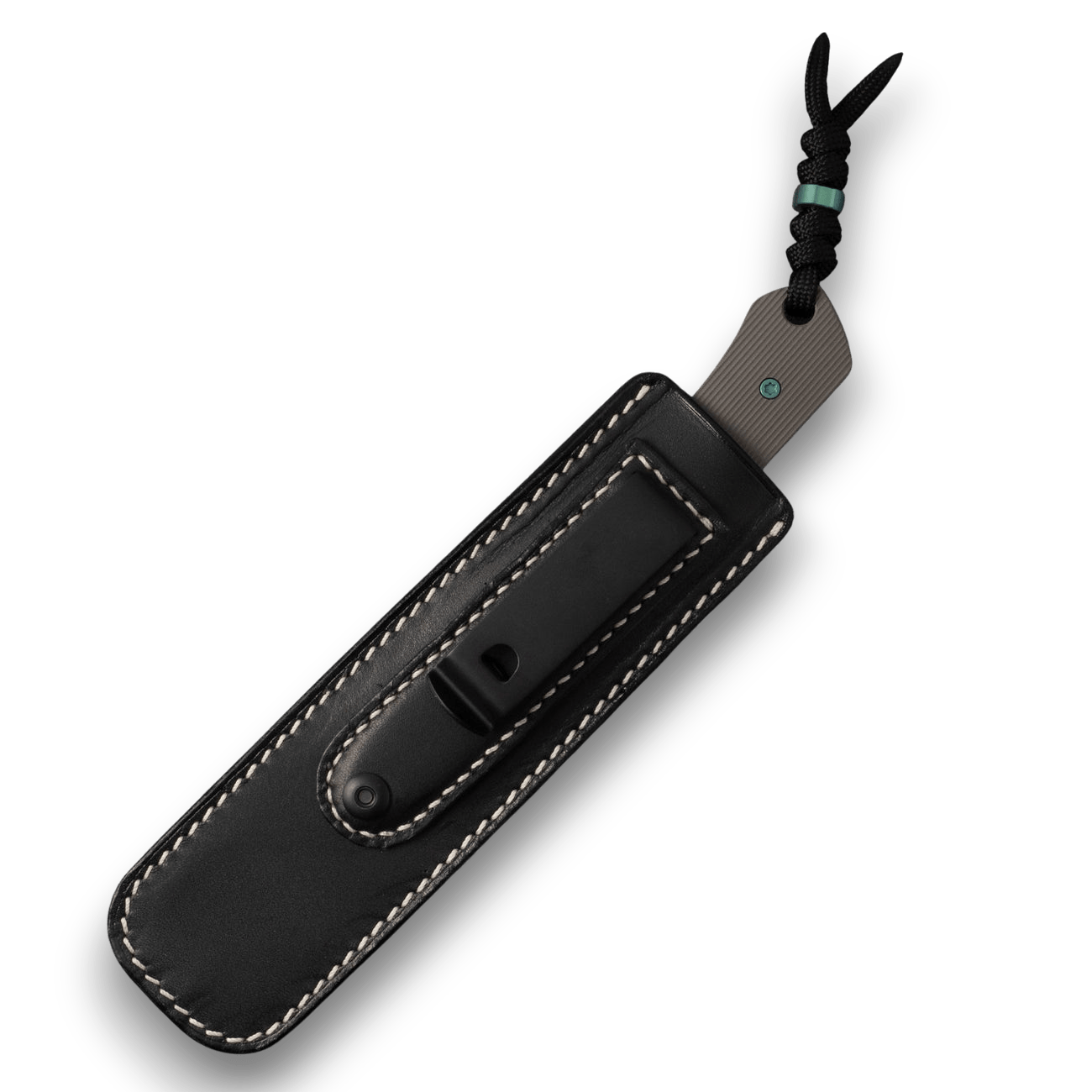 Jack Wolf Knives Collusion Fixed Blade Knife – Titanium Stripe Handle, Hand Satin Blade