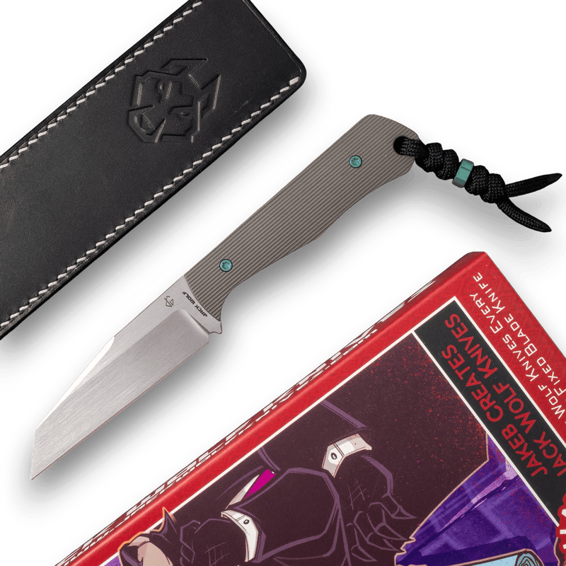 Jack Wolf Knives Collusion Slipjoint Knife | Titanium Stripe EDC