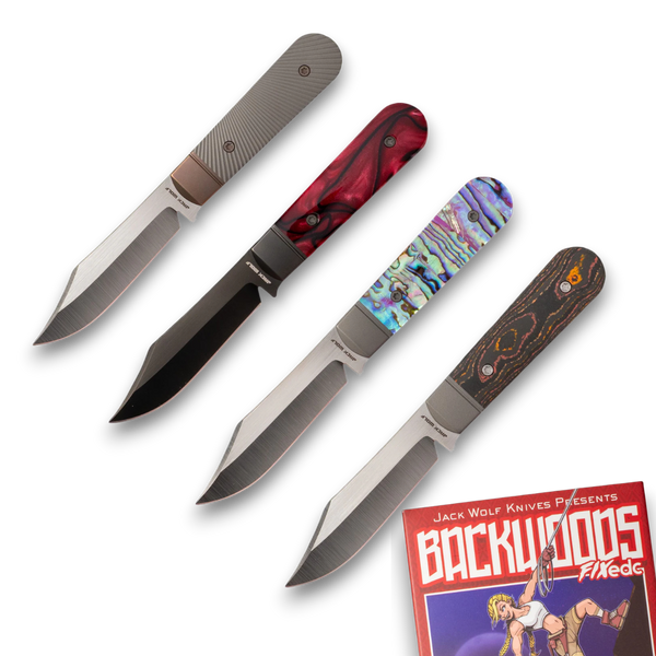 ジャックナイフパーツ Jack Wolf Knives Backwoods Fixedc Collection – Titanium, Camo