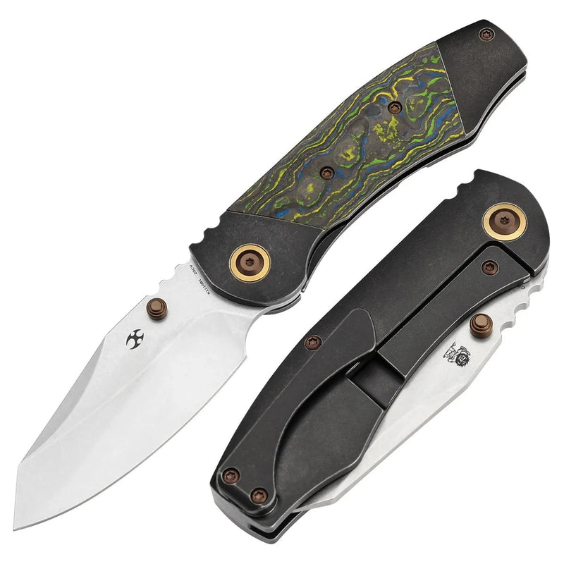 Kansept Caveman K1110B1 – CPM‑20CV Blade, Titanium & Gecko