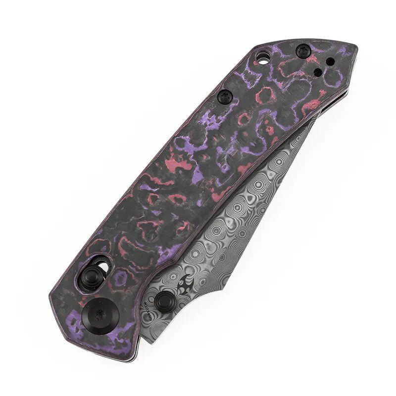 Kansept Fenrir Damascus Crossbar Lock Purple Haze Fatcarbon