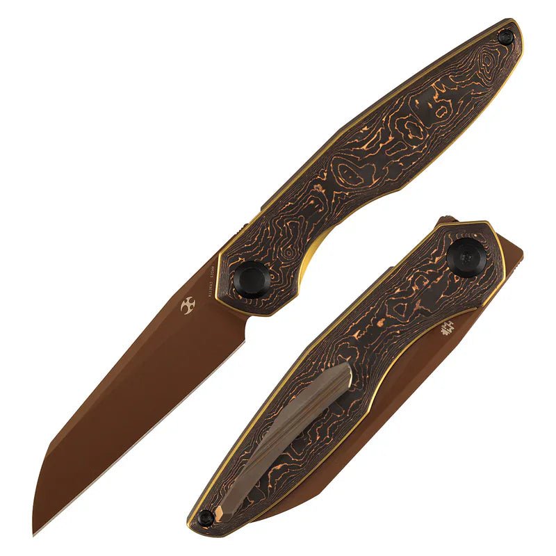 Kansept Halide Rose Gold S35VN Copper Carbon Fiber Knife | Blade City