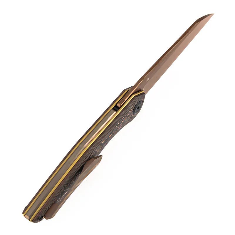 Kansept Halide Rose Gold S35VN Copper Carbon Fiber Knife | Blade City