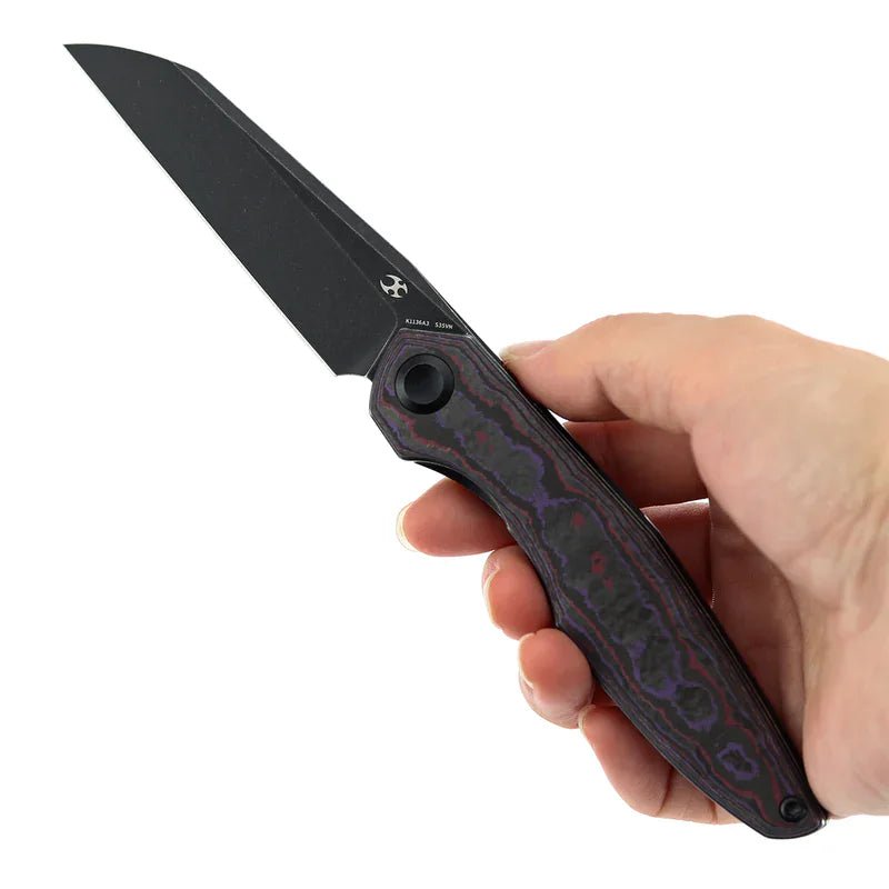 Kansept Halide S35VN Purple Haze Fatcarbon EDC Knife | Blade City