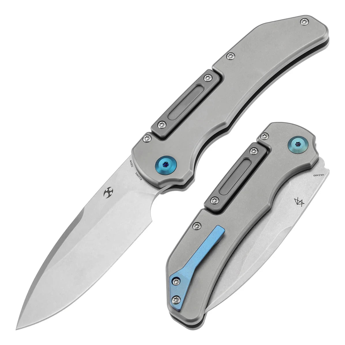 Botanize×konect fang ボタナイズ Kansept Hazard K1104H1 – CPM-S35VN Blade, Stonewashed Titanium