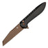 Kansept Kosame T1093F7 – 3.37" Rose Gold 154CM Blade, Blackwash Titanium & Black G10 Handle, Button Lock Knife