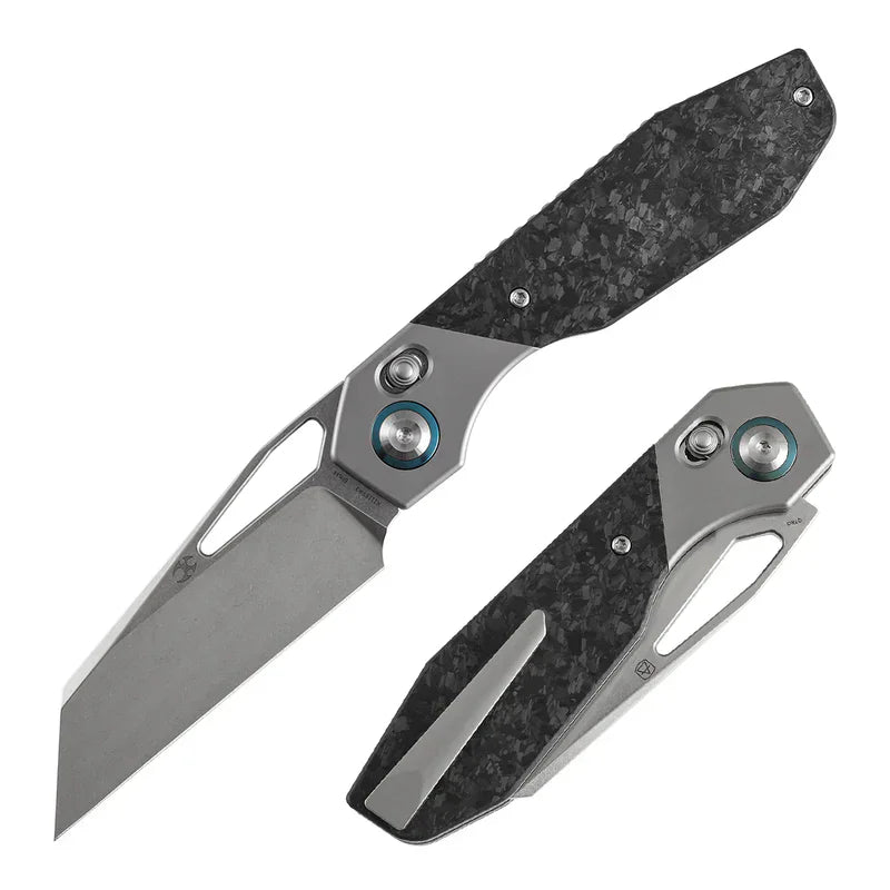 KASHISENTO CARBONS 3004 32本 Kansept QTRO Crossbar Lock Knife | ELMAX Titanium Carbon Fiber EDC