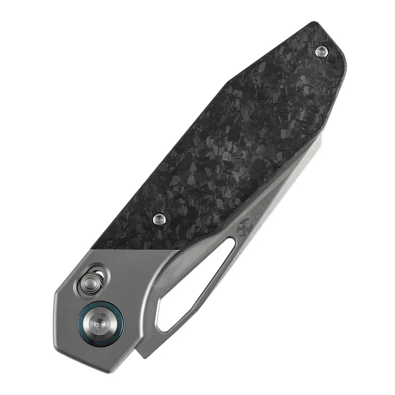 Kansept QTRO Crossbar Lock Knife | ELMAX Titanium Carbon Fiber EDC
