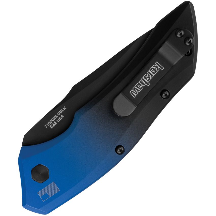 Kershaw Auto Launch 1 - Magnacut / Blue Black Gradient Aluminum Handles - Blade City