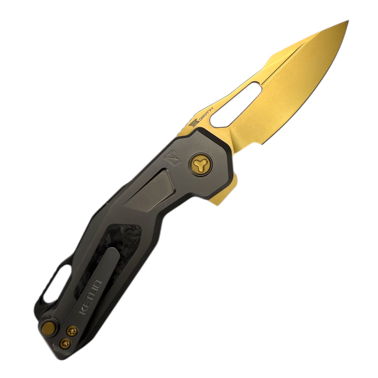 Ketuo Mini Griffin – Blade City Exclusive | Gold M390 Blade, DLC Body (Limited 50)