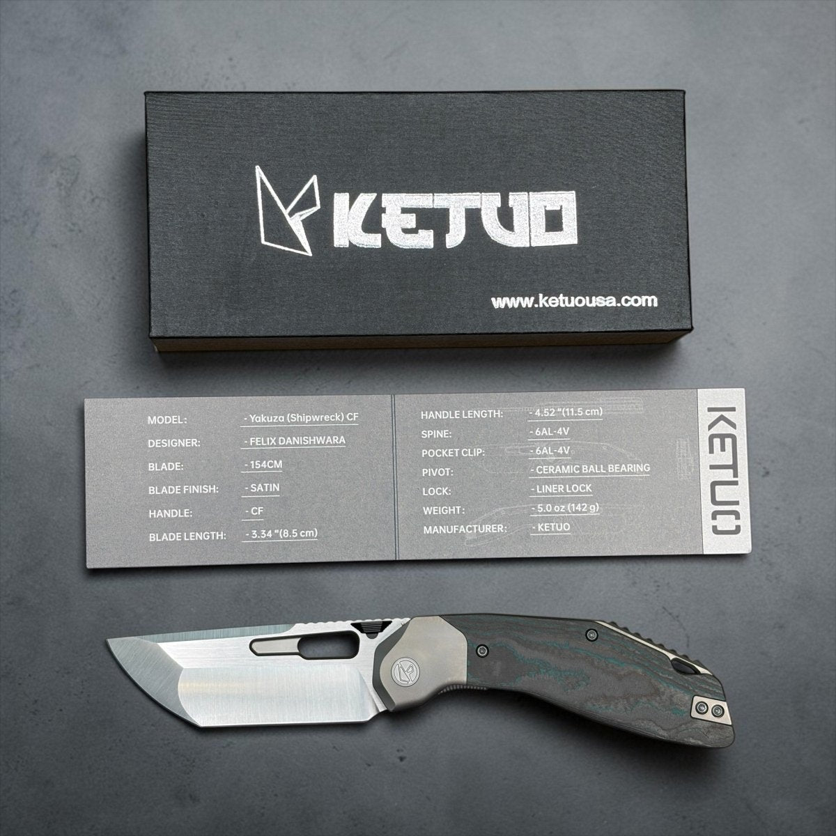 Ketuo Yakuza Blade City Exclusive – Camo Carbon Knife