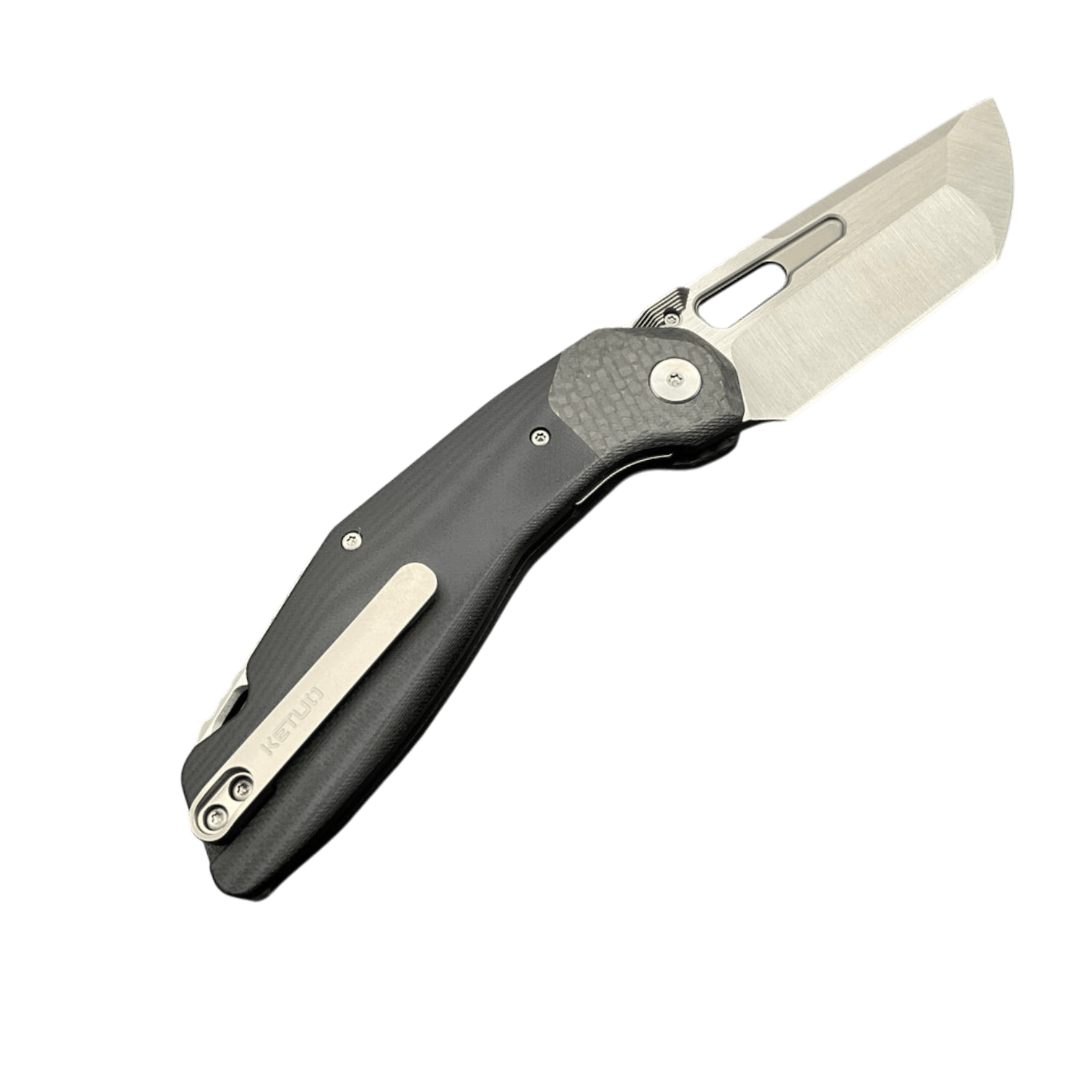 Ketuo Yakuza G10 Folding Knife – 14C28N Blade, Carbon Fiber Bolster, Liner Lock