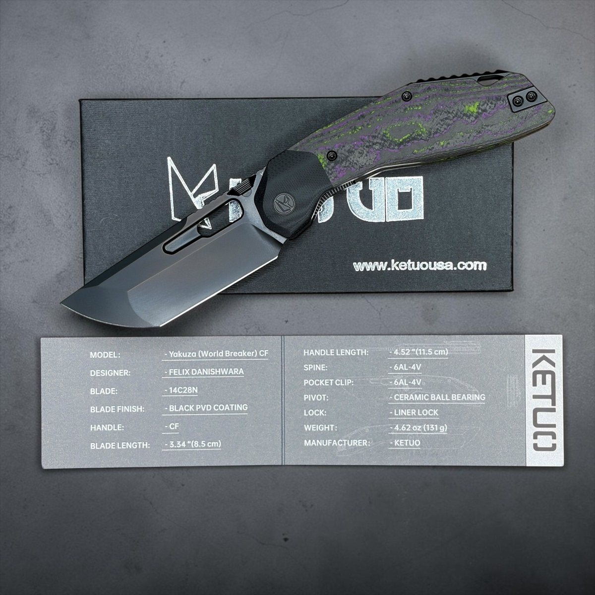 Ketuo Yakuza Blade City Exclusive – Camo Carbon Knife